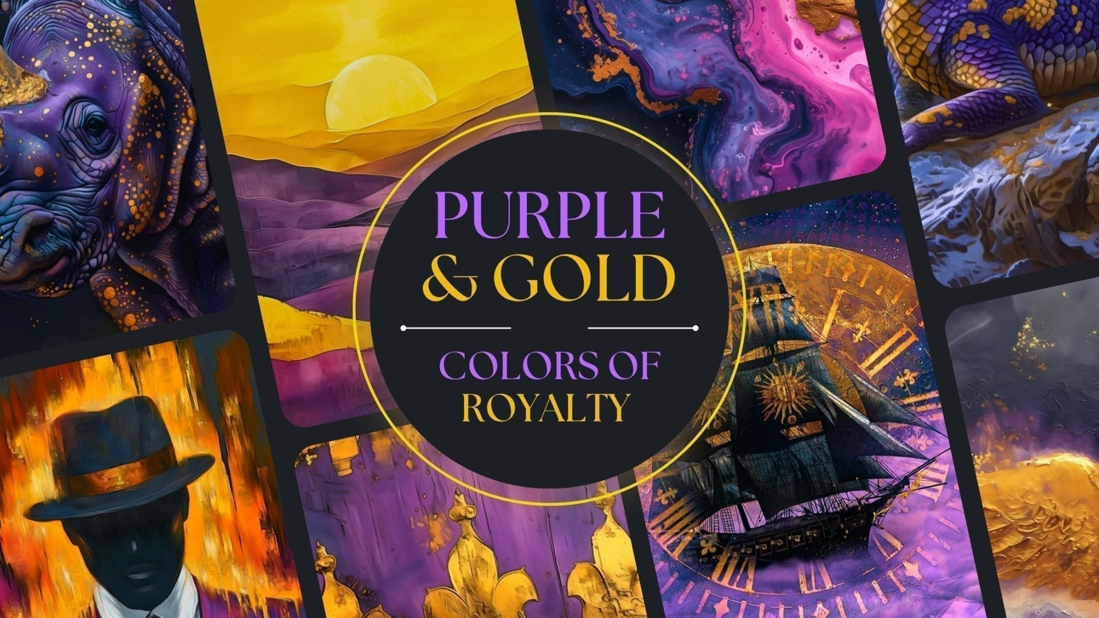 Purple and Gold: The Royal Color Combination in Art - Luxury Wall Art