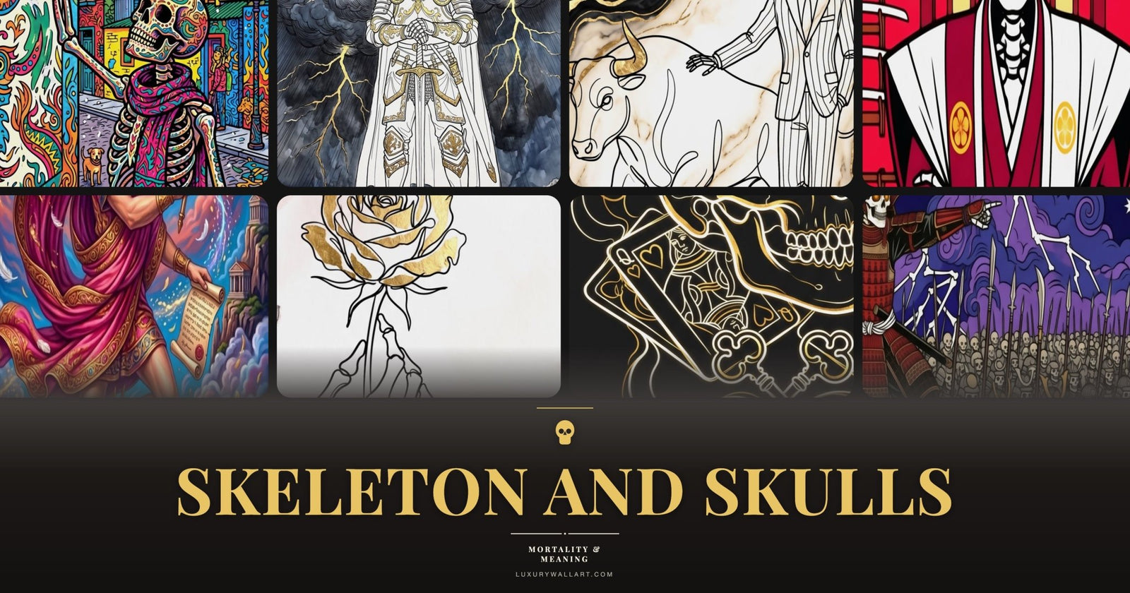 Skeleton and Skulls Art: Symbolism, History, and Meaning - Luxury Wall Art