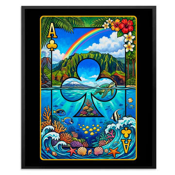 Ace of Clubs Poker Card Wall Art