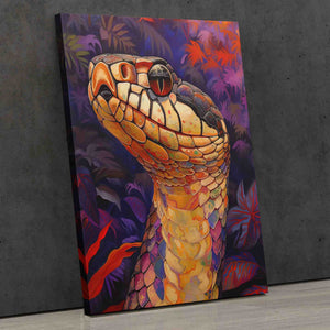 a painting of a snake on a wall