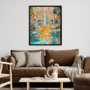 Abstract Golden Falls