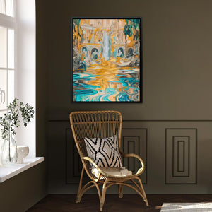 Abstract Golden Falls