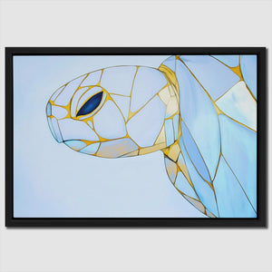 Albino Turtle Swimming