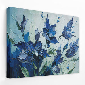 Blue Abstract Flowers