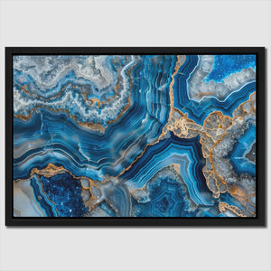 Blue Crystals with Gold