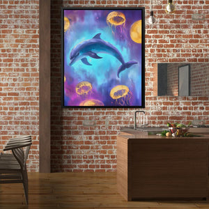 Dolphin and Jellies