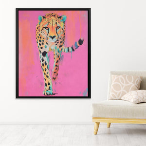 Fierce Cheetah in Pink