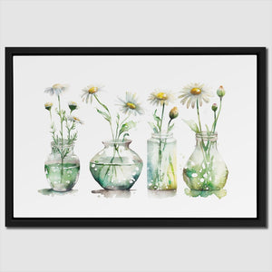 Glass Vases Daisies