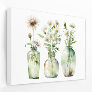 Glass Vases Wildflowers