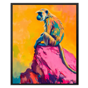 Monkey Sitting on the Cliff