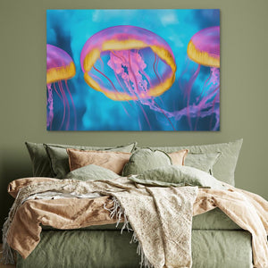 Pink and Blue Jellyfish