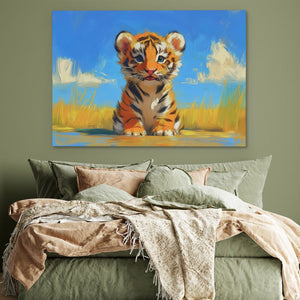 Tiger Cub in the Plains