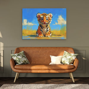 Tiger Cub in the Plains