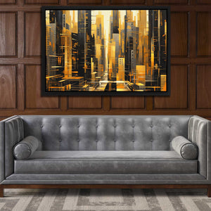 A City of Gold - Abstract Wall Art Print