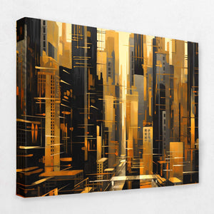 A City of Gold - Finance Canvas Wall Art