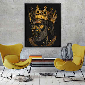 A King's Burden - Black Wall Art