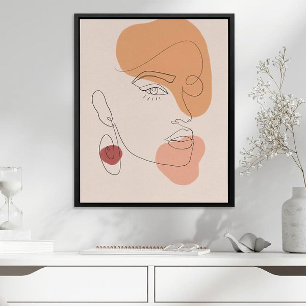 Abstract Female Face in a room