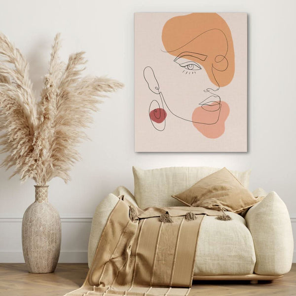 Abstract Female Face in a room