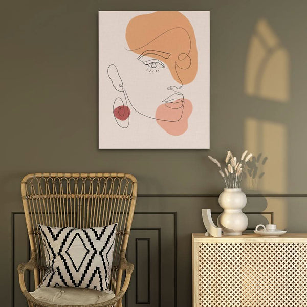 Abstract Female Face in a room
