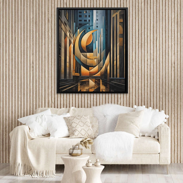 Abstract Financial District in a room