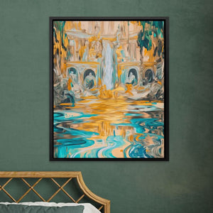 Abstract Golden Falls - Luxury Wall Art