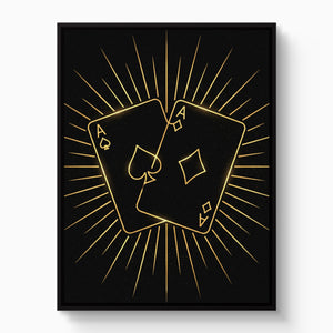 Aces Golden Radiance โ aces golden radiance white studio framed black