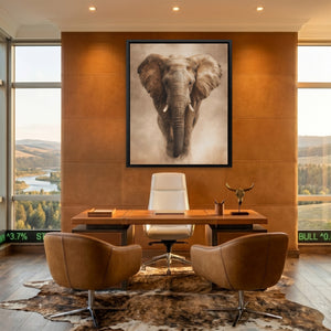 African Elephant Charging — African Elephant Charging Bullish Ranch Port 73