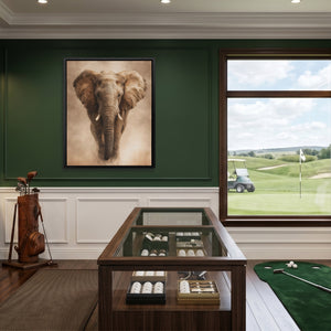 African Elephant Charging — African Elephant Charging Clubhouse Golf Port 97