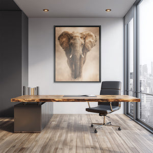 African Elephant Charging — African Elephant Charging Lux Empty Office 193