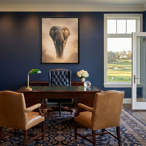 African Elephant Morning Mist — African Elephant Morning Mist Golf House Blue Port 170