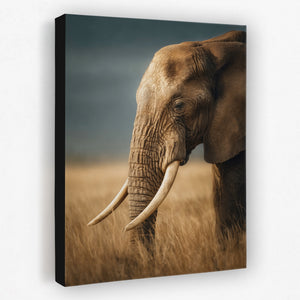 African Elephant Portrait — African Elephant Portrait Portrait Side View Black Wrap 243
