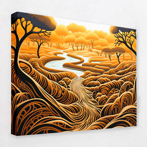 African Mirage - Wall Art in Black Frame