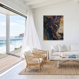 Albino Panther Burgundy - Luxury Wall Art