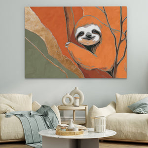 Albino Sloth Amber Wash - Luxury Wall Art