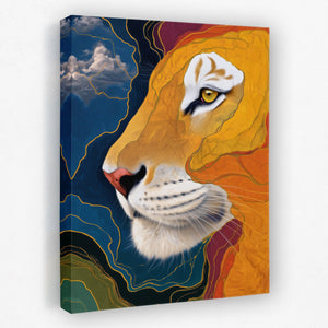 Albino Tiger Color Field - Luxury Wall Art