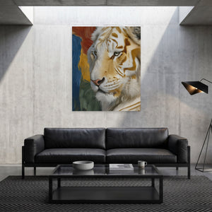 Albino Tiger Form - Luxury Wall Art