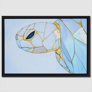 Albino Turtle Swimming - Luxury Wall Art