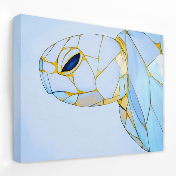 Albino Turtle Swimming