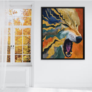 Albino Wolf Scattering - Luxury Wall Art