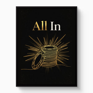 All In Poker Chips โ all in poker chips white studio framed black