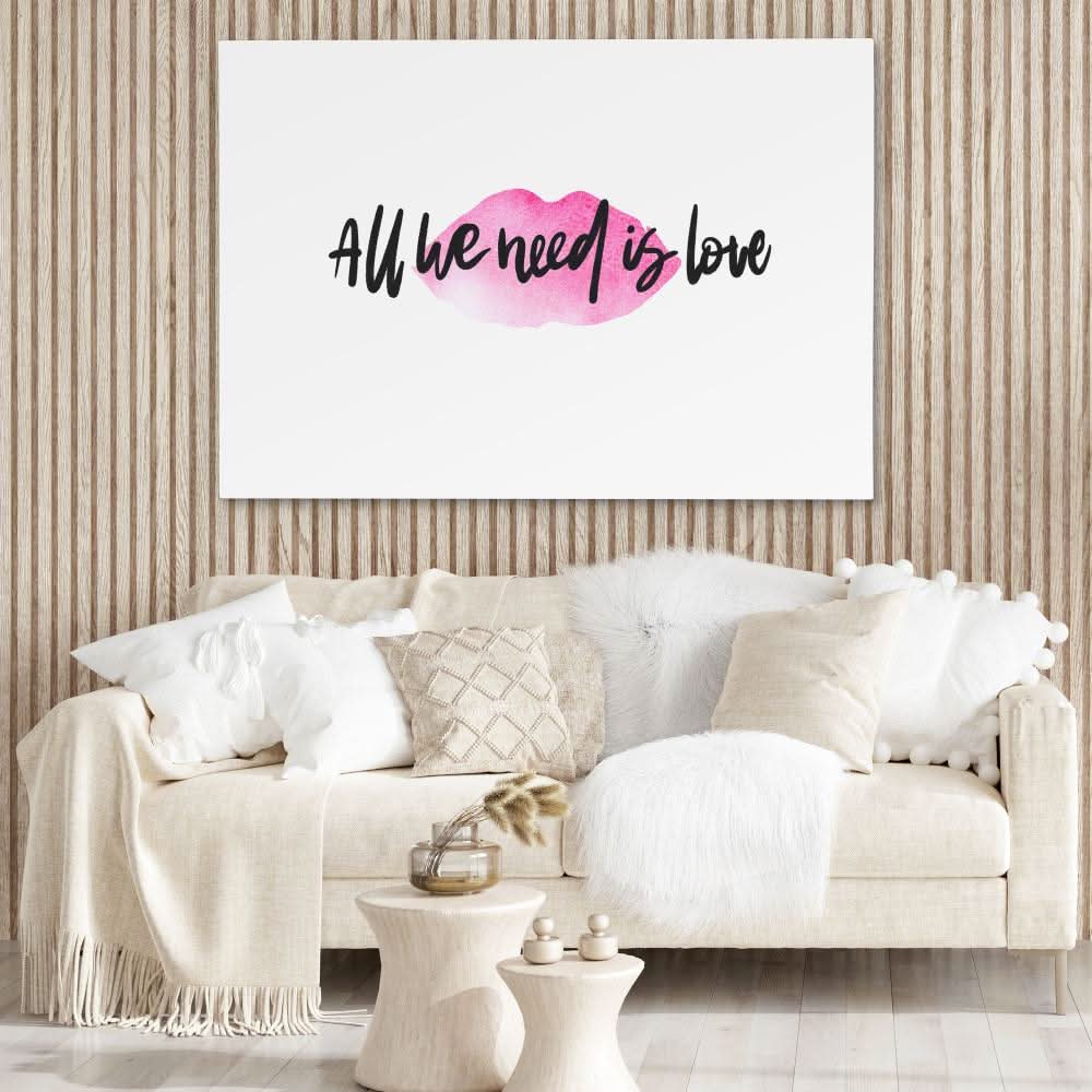 All We Need Is Love - Feminine Art for Bedroom