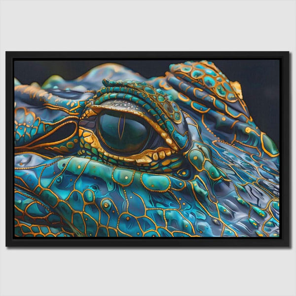 Alligator Eye in a room