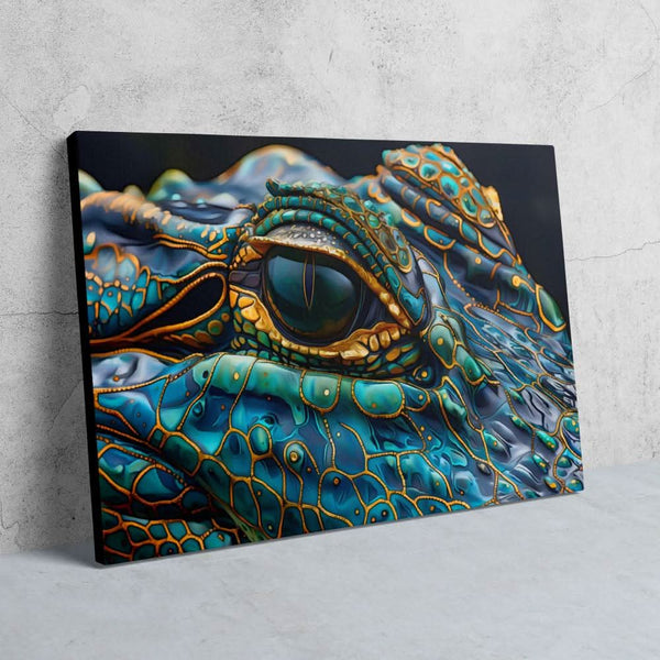 Alligator Eye in a room