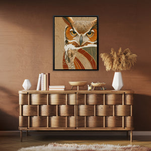 Amber Feathered Oracle - Luxury Wall Art