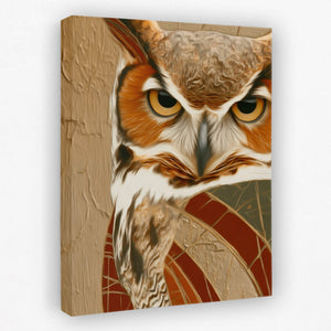 Amber Feathered Oracle - Luxury Wall Art
