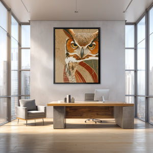 Amber Feathered Oracle - Luxury Wall Art