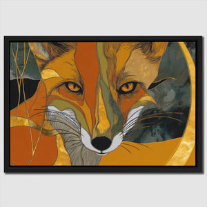 Amber Fox Portrait - Large Canvas Print
