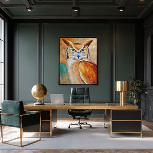 Amber Horned Oracle - Luxury Wall Art