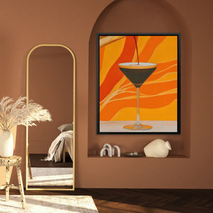 Amber Hour Martini - Luxury Wall Art