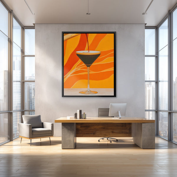 Amber Hour Martini in a room